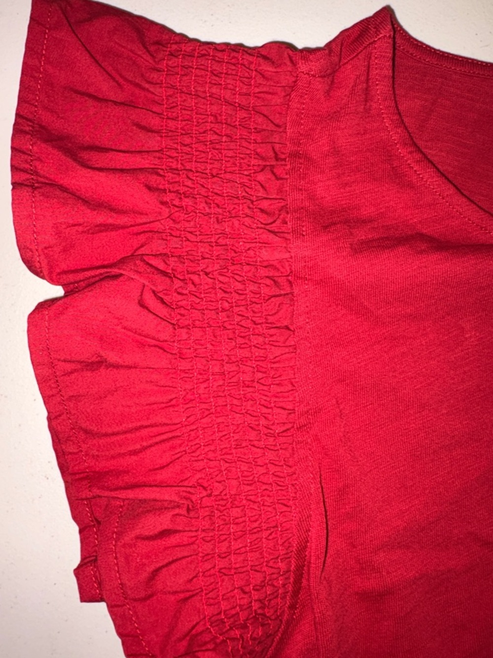 NWT NATION Los Angeles Red Cotton Ruffle Sleeve Mini Dress Size M - Picture 6 of 12
